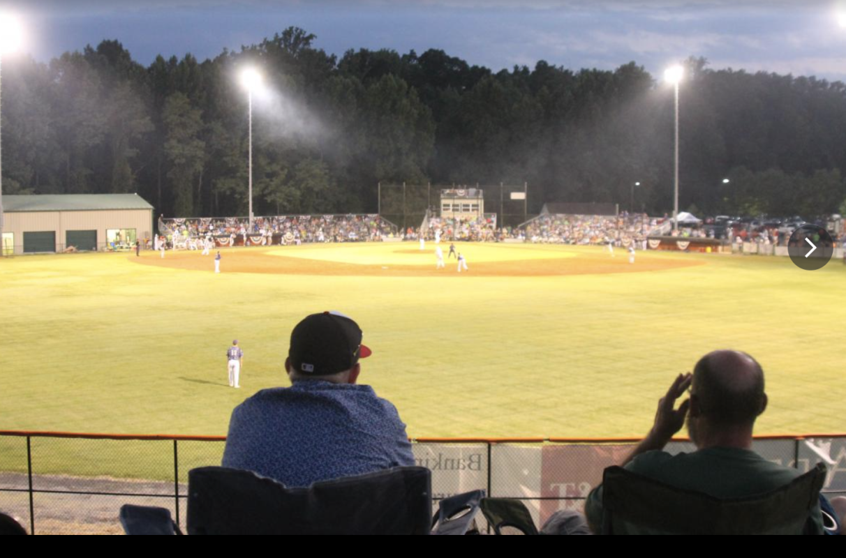 Watching an evening baseball game, Tom Sox of Charlottesville